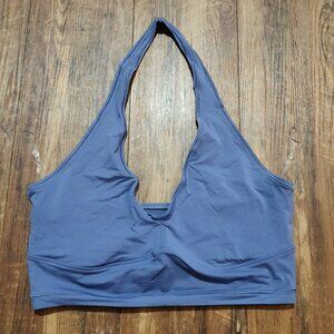 Victoria's Secret PINK Unlined Halter Blue Top Medium DD